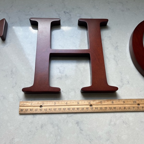 Pottery Barn Kids Mahogany Finish Wooden Letters              T-H-O-M-A-S - Picture 11 of 12